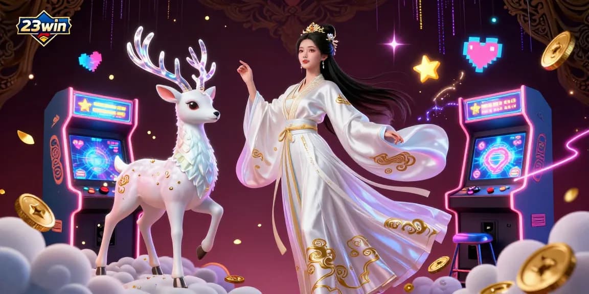 Experience thrilling gameplay at 23win with vibrant 3D elements showcasing the excitement of casino fun.