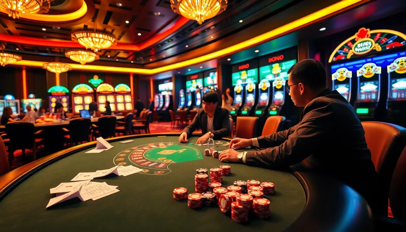 Experience the thrill of BK8th gambling with vibrant casino action and elegant decor.