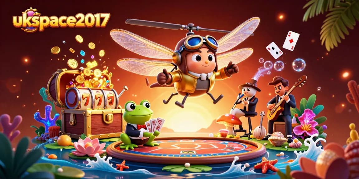 Experience thrilling casino action at ukspace2017 with a vibrant 3D dragonfly pilot scene