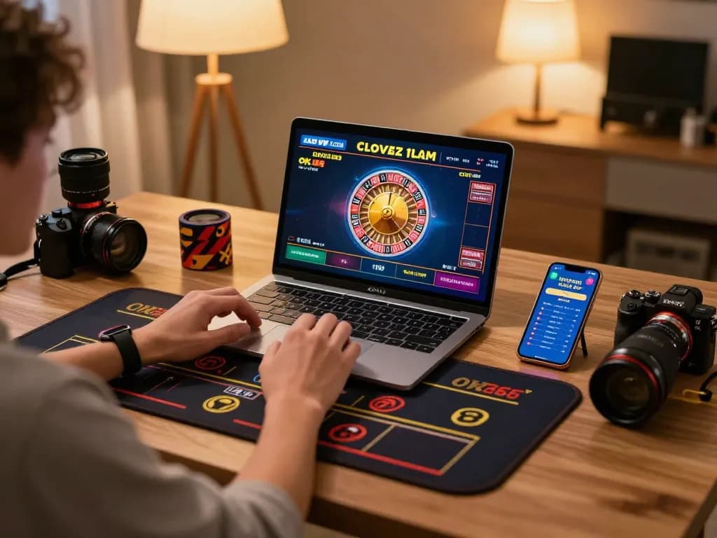 Experience live dealer excitement at ok365 com with an engaging online gaming setup featuring roulette.