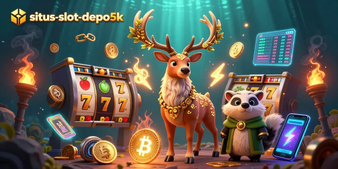 Spin and win with situs-slot-depo5k's exciting slot reels and jackpots in a magical scene.