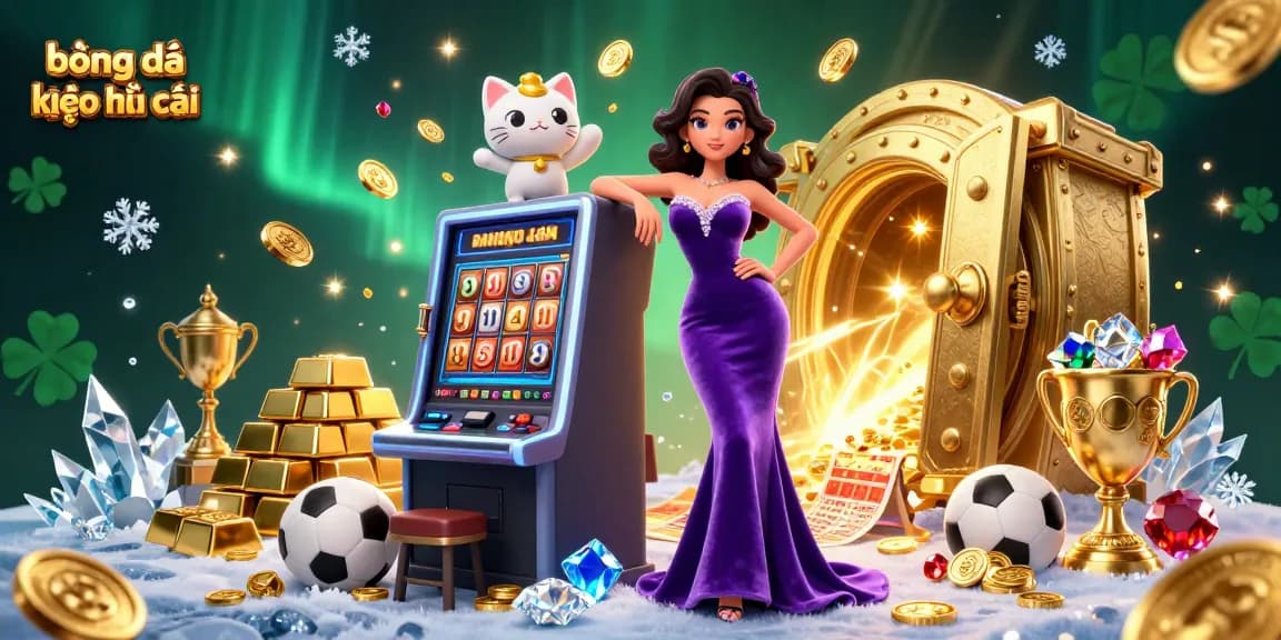 Experience the thrill of bóng đá kèo nhà cái with vibrant visuals and winning action in this 3D illustration.