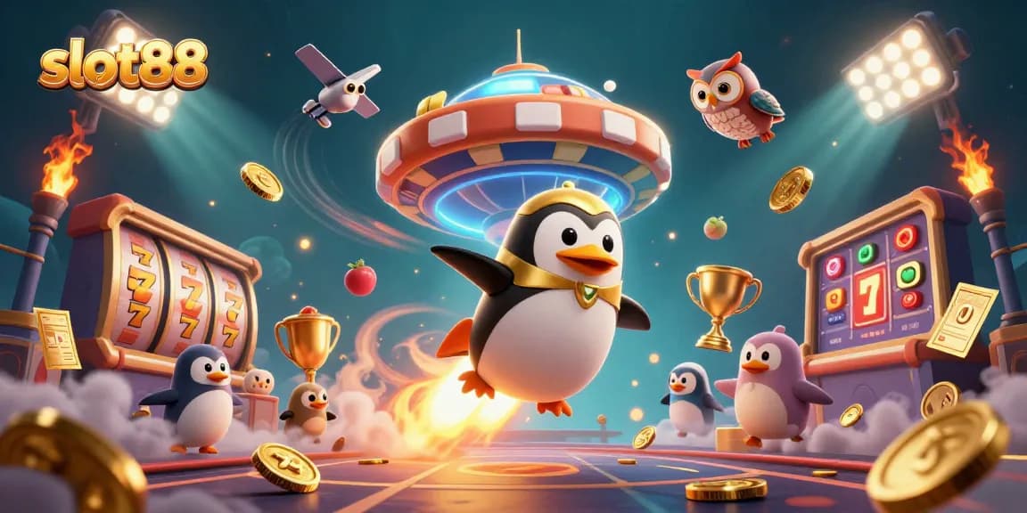 Menangkan jackpot slot88 dengan penguin emas terbang menuju kasino penuh kejutan!