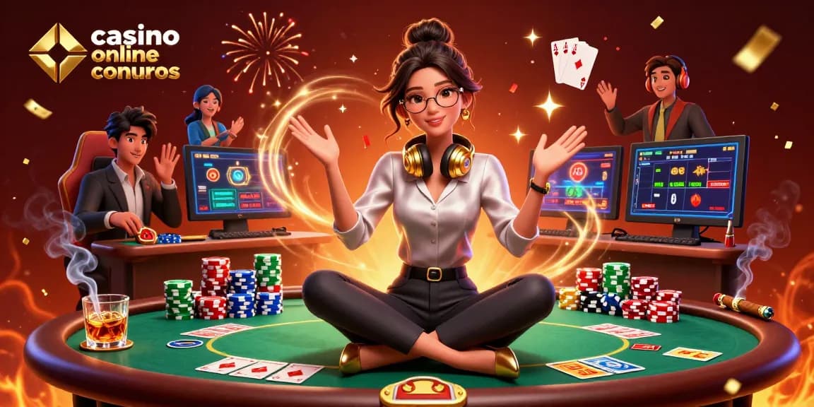 Engage with the vibrant action at a casino online con euros, showcasing a stylish Asian woman at a dynamic gaming setup.