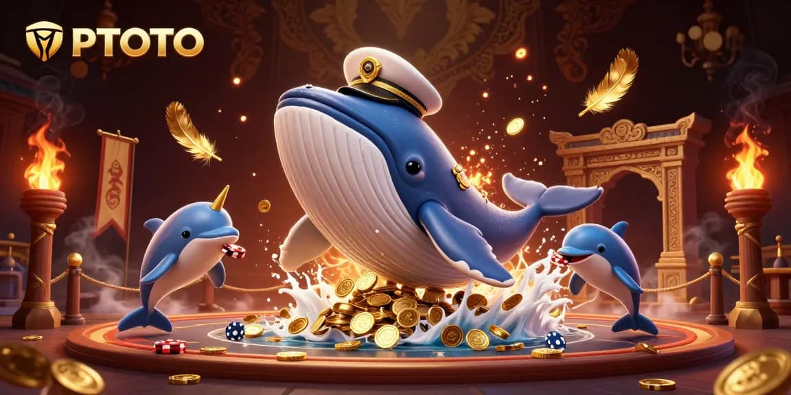 Terlibat dengan pengalaman bermain menarik dari PPTOTO yang menampilkan paus, narwhal, dan chip poker.