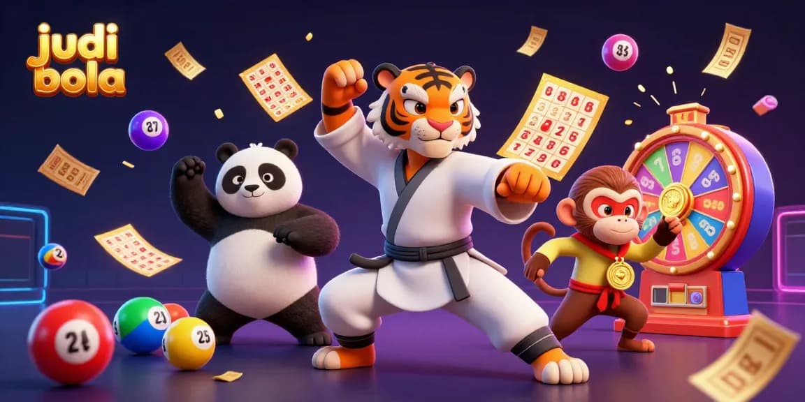 Experience the thrill of judi bola with a tiger master, panda disciple, and monkey student in action!