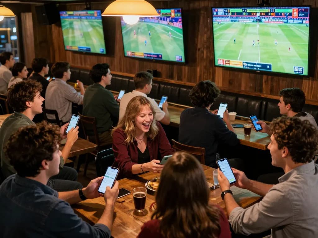 Betting excitement at MM88 with patrons engaging in thrilling sports betting strategies.