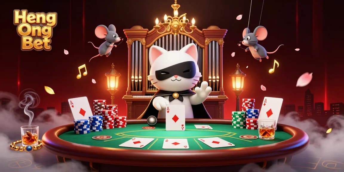 Engage with Heng Ong Bet's thrilling casino atmosphere featuring dynamic poker gameplay and captivating characters.