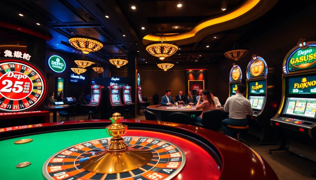 Experience the thrill of depo 25 bonus 29 at vibrant casino tables with exciting games and players.