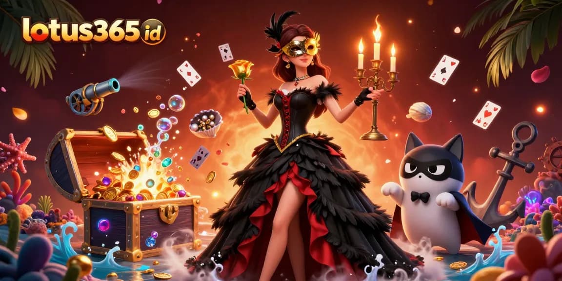 Engage with the rich gaming experience of lotus365 id, highlighted by vibrant characters and dynamic casino elements.
