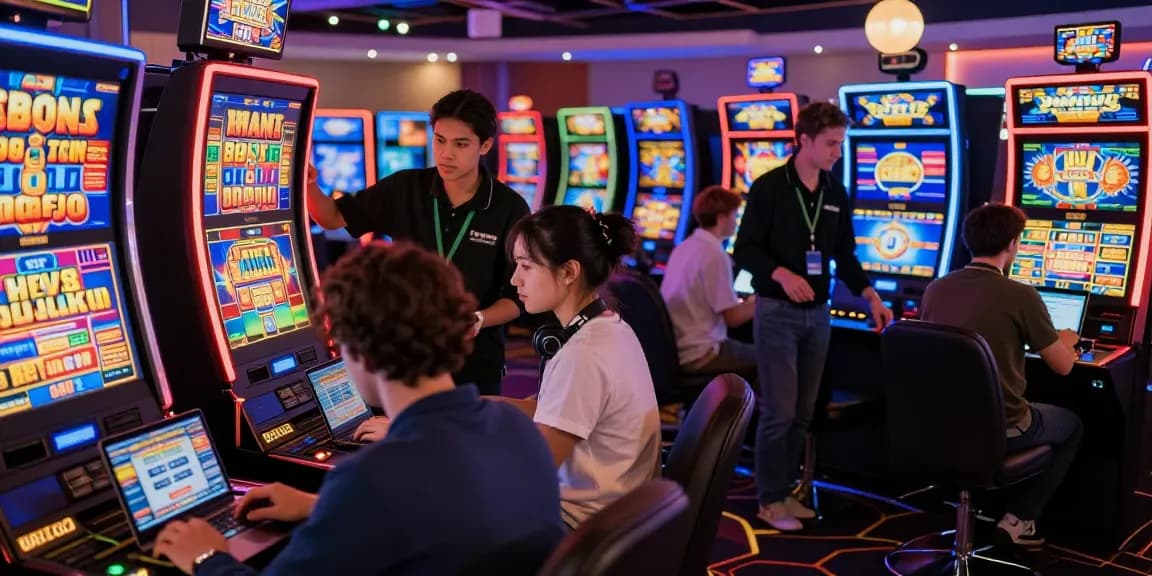 Exciting gaming atmosphere showcasing players engaging with bonus buy slots in a modern casino setting.