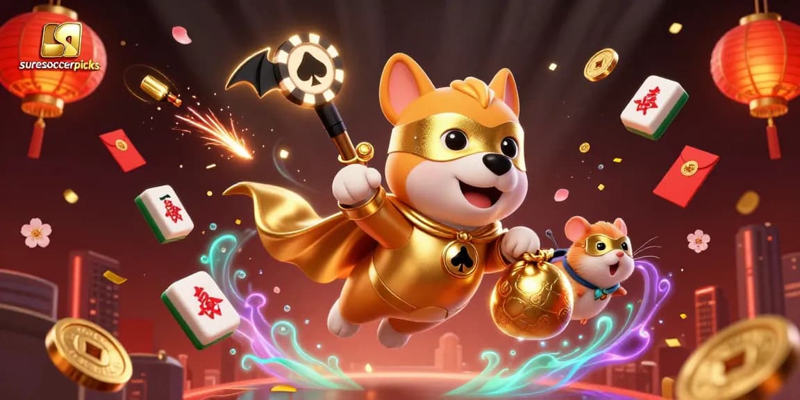 Experience thrilling gameplay with suresoccerpicks as a superhero dog and sidekick capture the essence of online gambling.