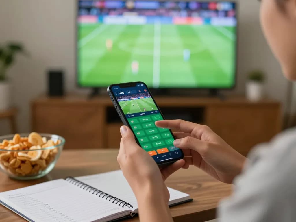 Betting on 98win during an exciting sports game, showcasing action on smartphone app.