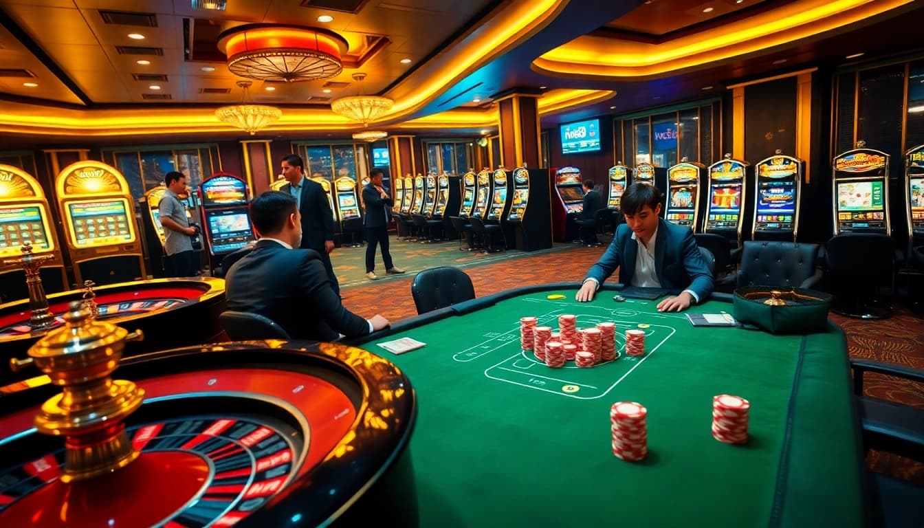 Players strategizing at a luxurious casino table, with nh88 branding visible on the betting slip.
