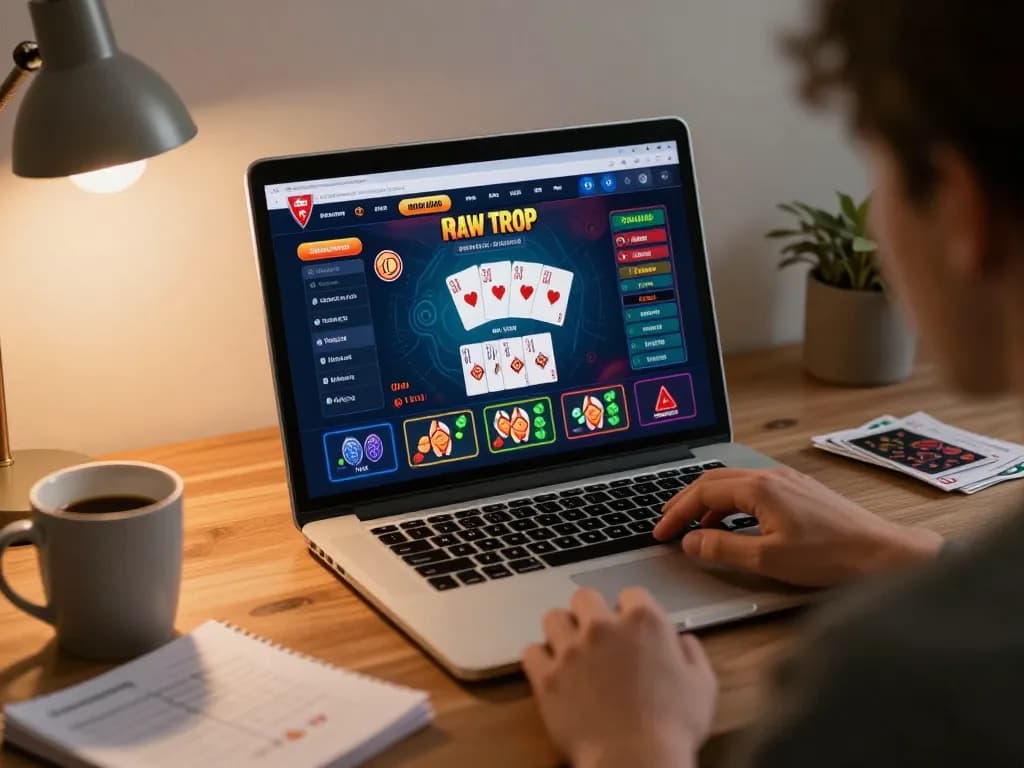 Engaging online gameplay on btopcshop displayed on laptop, showing strategic betting.