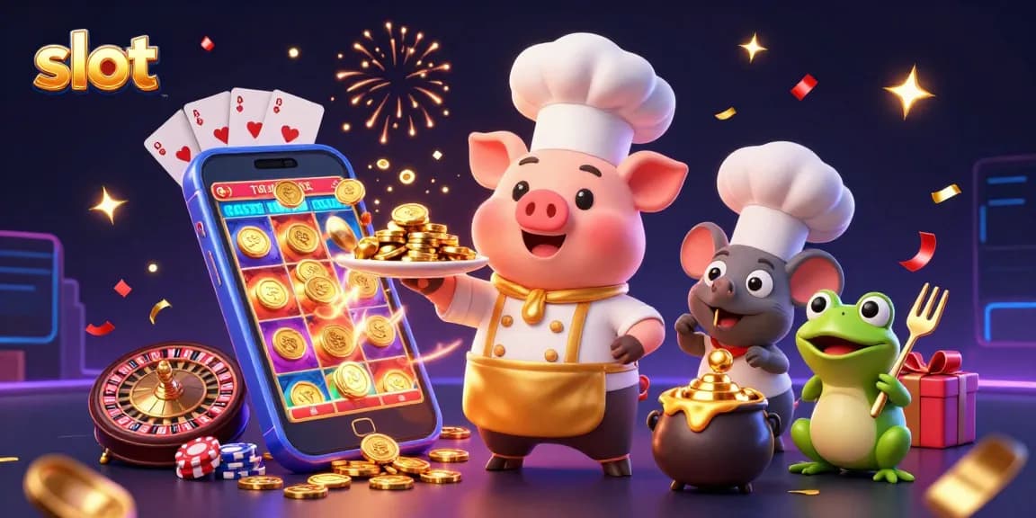 Mainkan slot yang menghibur dengan karakter unik seperti chef dan kritikus menikmati kemenangan di kasino online.