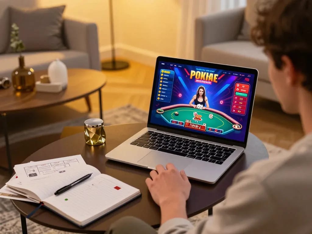 Player enjoys an exciting poker game on sunwin’s online platform, showcasing dynamic graphics and responsible gambling.