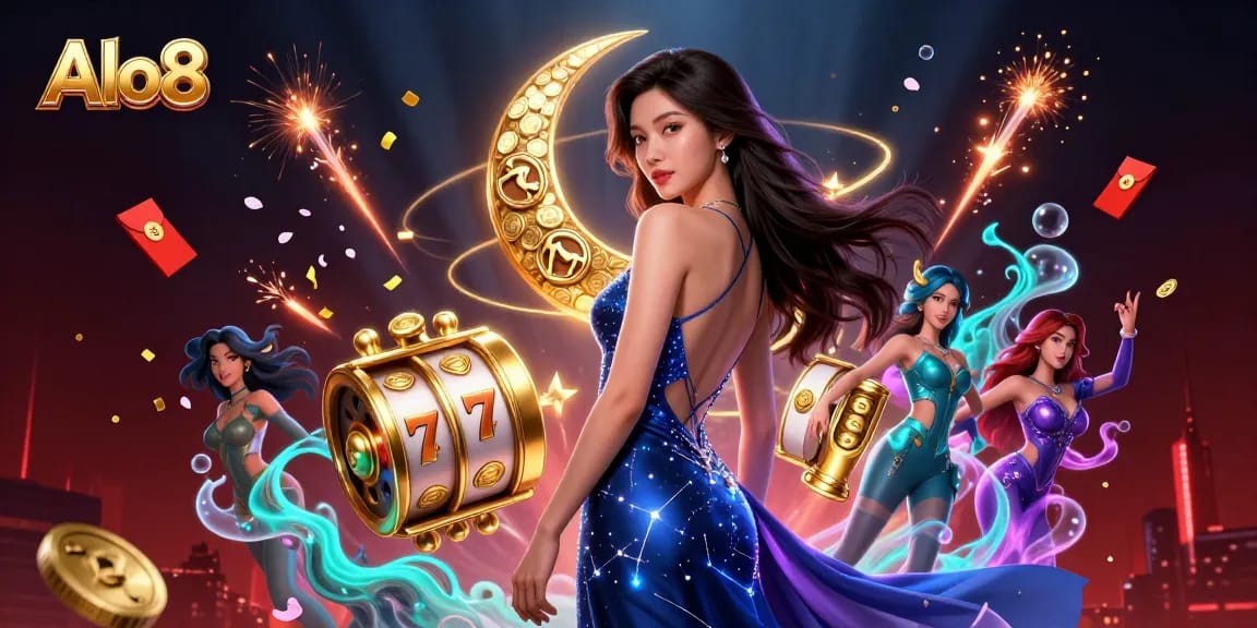 Alo8 invites players to spin the reels for high-stakes excitement in a dynamic casino scene.