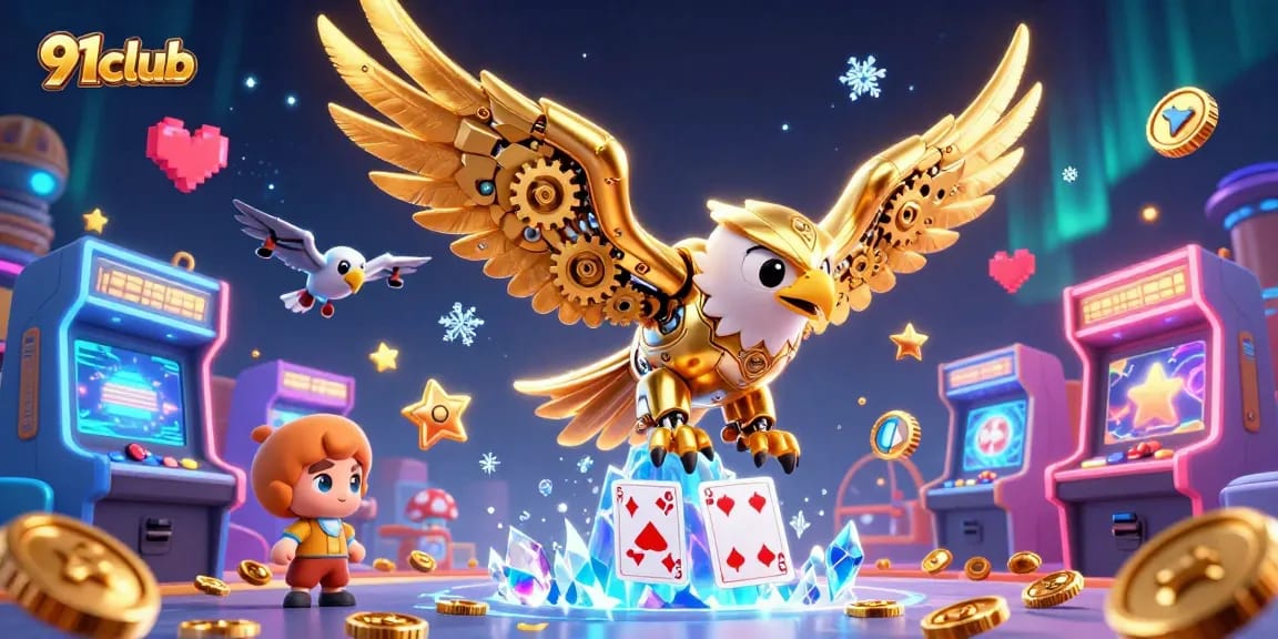 Secure your gaming adventure with 91club's vibrant, animated casino scene filled with dynamic game action.