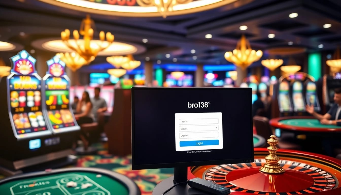 Engage in thrilling gaming experiences with bro138 login at a luxurious casino atmosphere.