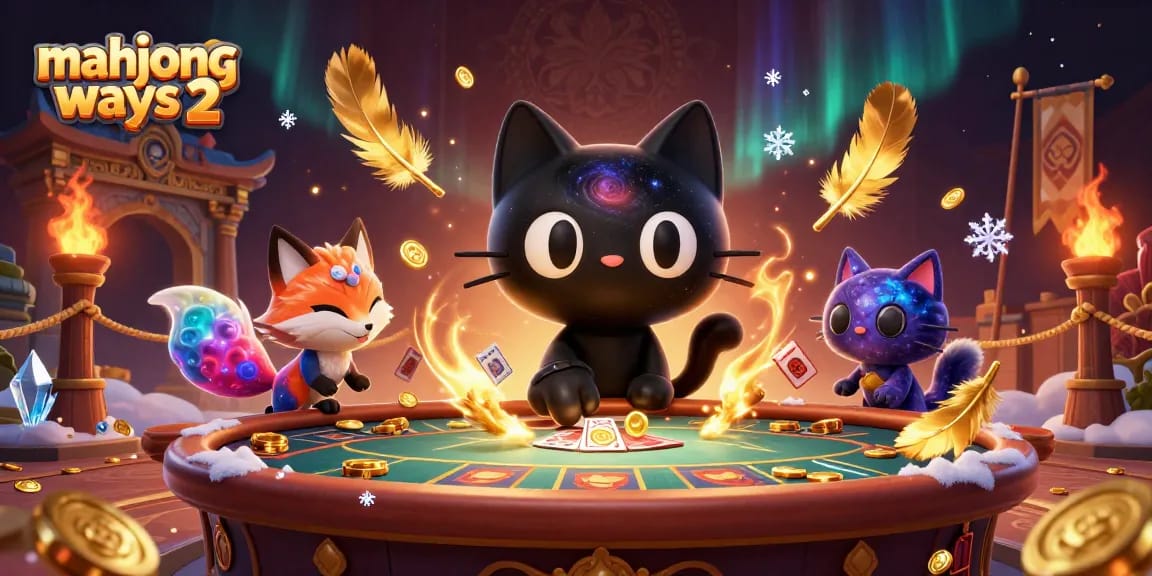 Experience mahjong ways 2 as the black hole cat attracts fortune at a vivid cosmic casino.