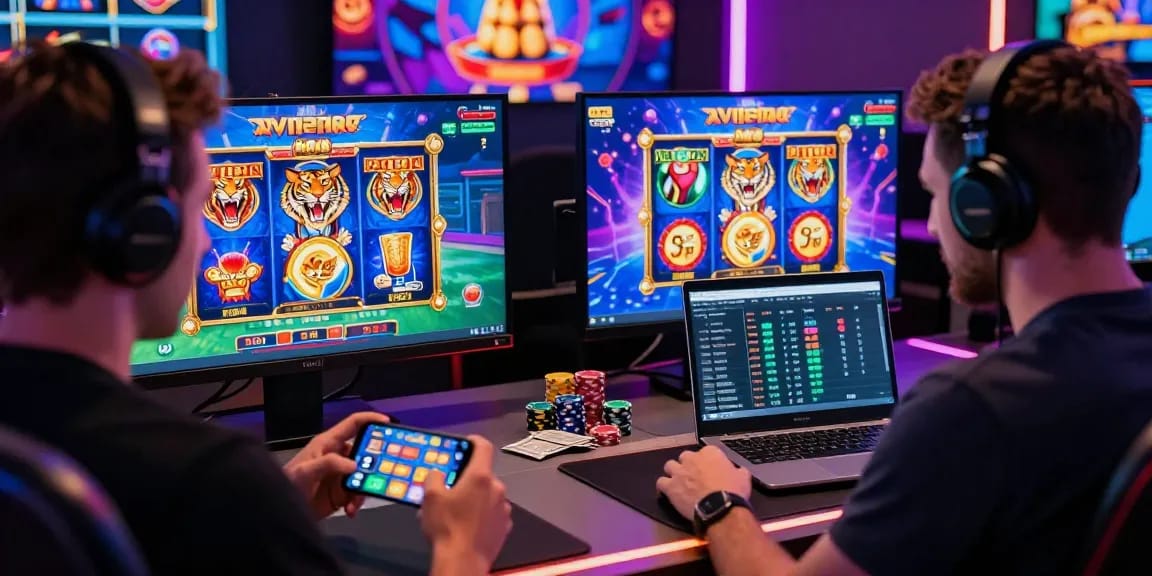 Engaged player enjoying mobile gaming experience playing casino esportes da sorte with vibrant game displays and analytics.