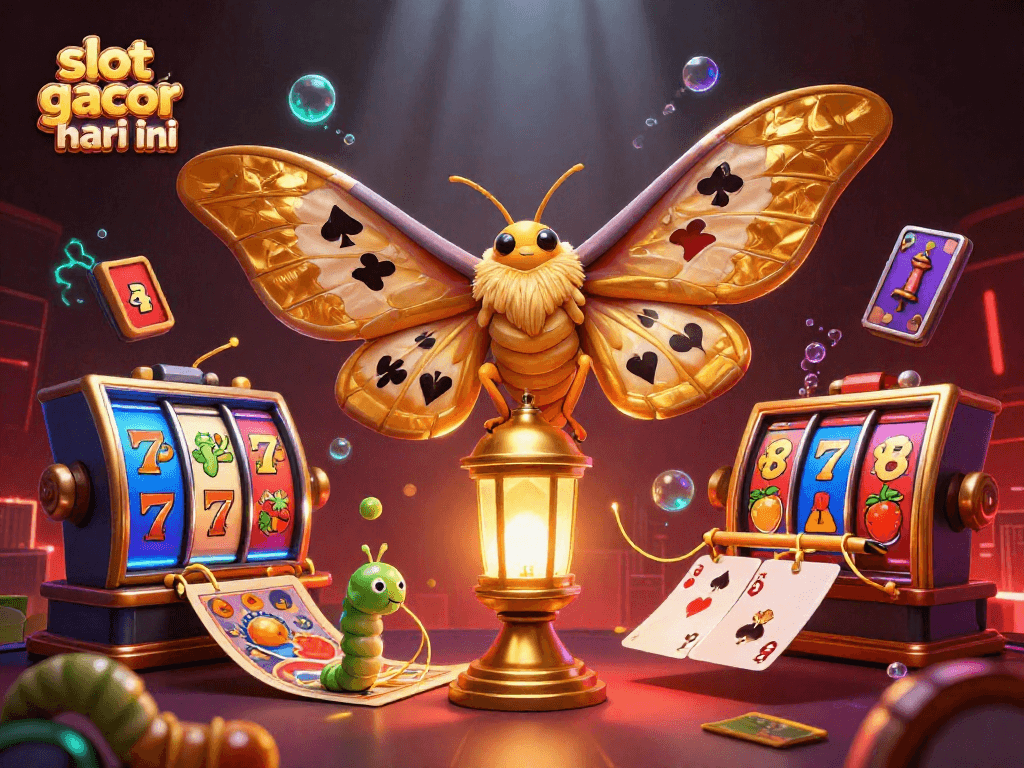 Experience big wins and excitement with slot gacor hari ini in this vibrant gaming illustration.