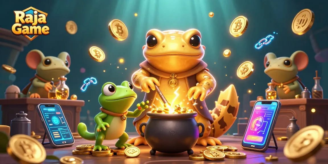 Engage in thrilling gameplay with Raja Game, featuring vibrant characters and rich casino elements.