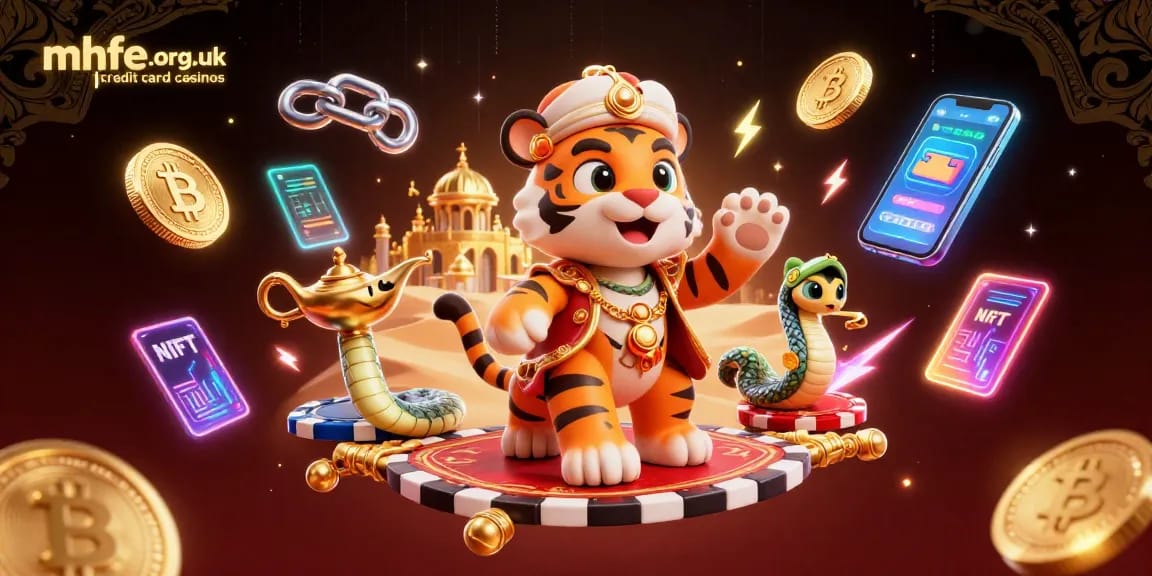 Experience the magic of mhfe.org.uk credit card casinos with vibrant characters and rich casino elements.