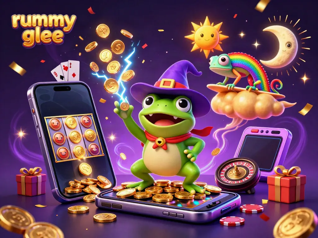 Rummy Glee memberikan pengalaman bermain yang mendebarkan dengan karakter kartun menyenangkan dan bertema permainan.