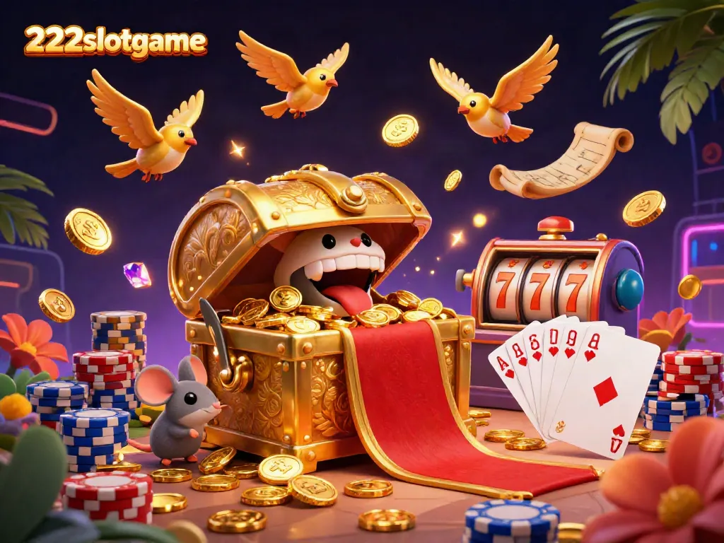 Menangkan jackpot di 222slotgame dengan peti harta karun dan koin emas melimpah