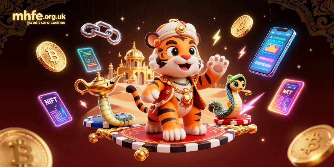 Experience the magic of mhfe.org.uk credit card casinos with vibrant characters and rich casino elements.