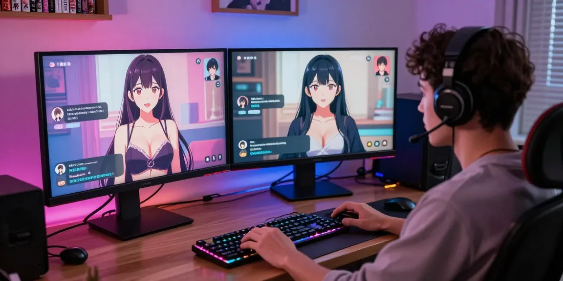 Engaging hentai chat AI interaction showcasing vibrant character dialogues in a cozy virtual space.
