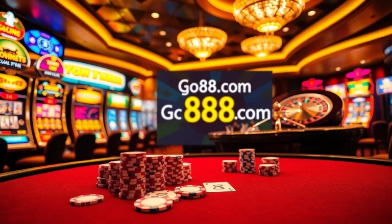 Engage with thrilling gameplay at go 88 com, featuring luxurious poker tables and vibrant slot machines.