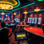 Engaged players enjoying games at MM88.COM's luxurious casino tables