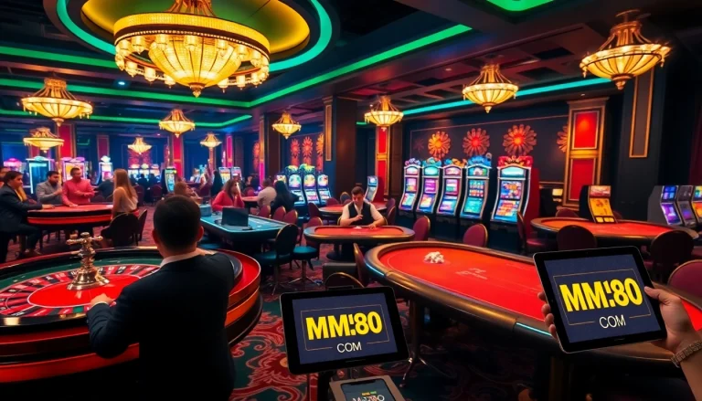 Engaged players enjoying games at MM88.COM's luxurious casino tables