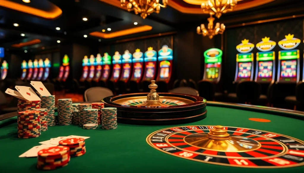 Place your bets at https://www.eejl88888.com/ with vibrant poker chips on a luxurious casino table.