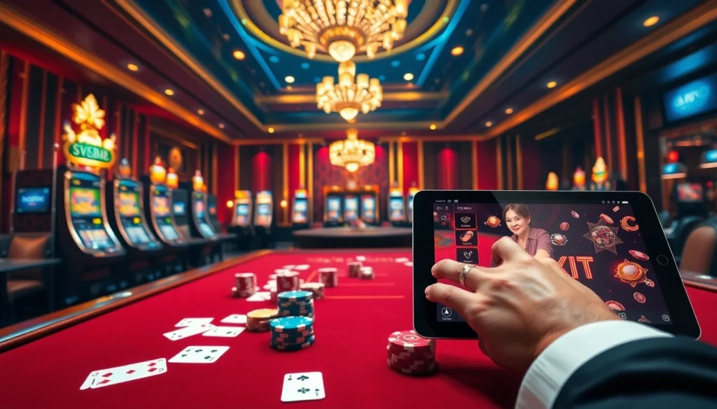 Action at the SV388 casino gaming table with vibrant cards and chips.