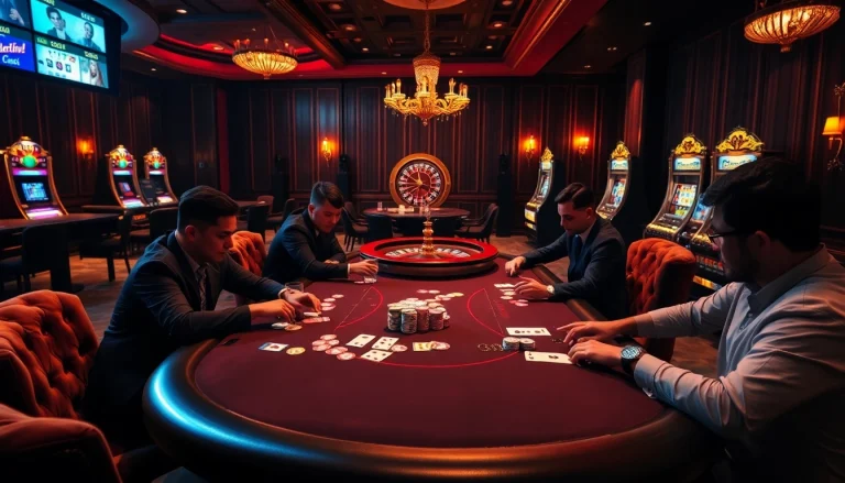 Experience the excitement of high-stakes poker action at hay88 casino with vibrant chips and cards.