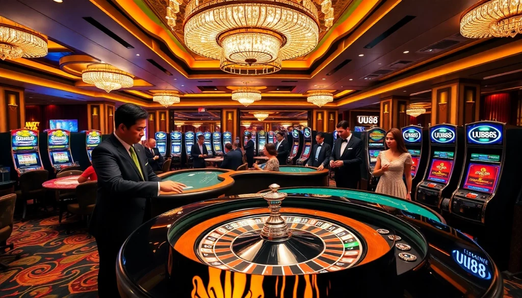 Experience the excitement of UU88 with thrilling roulette and vibrant casino atmosphere.