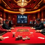 Gamblers at the 22jl org poker table strategizing their next move amidst colorful chips and cards.