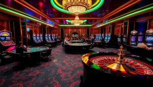 Experience the thrill of betting at Pushpa Club with vibrant gaming visuals featuring poker and roulette excitement.