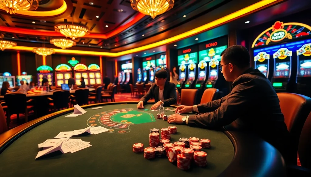 Experience the thrill of BK8th gambling with vibrant casino action and elegant decor.