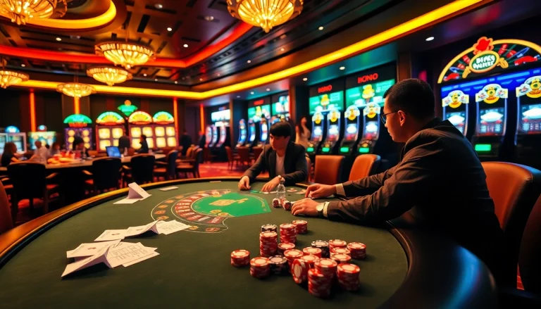 Experience the thrill of BK8th gambling with vibrant casino action and elegant decor.