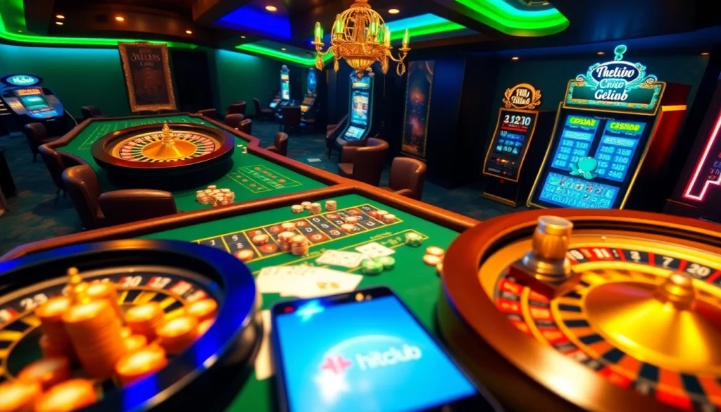 Experience thrilling moments at hitclub with vibrant casino tables and online gaming excitement.