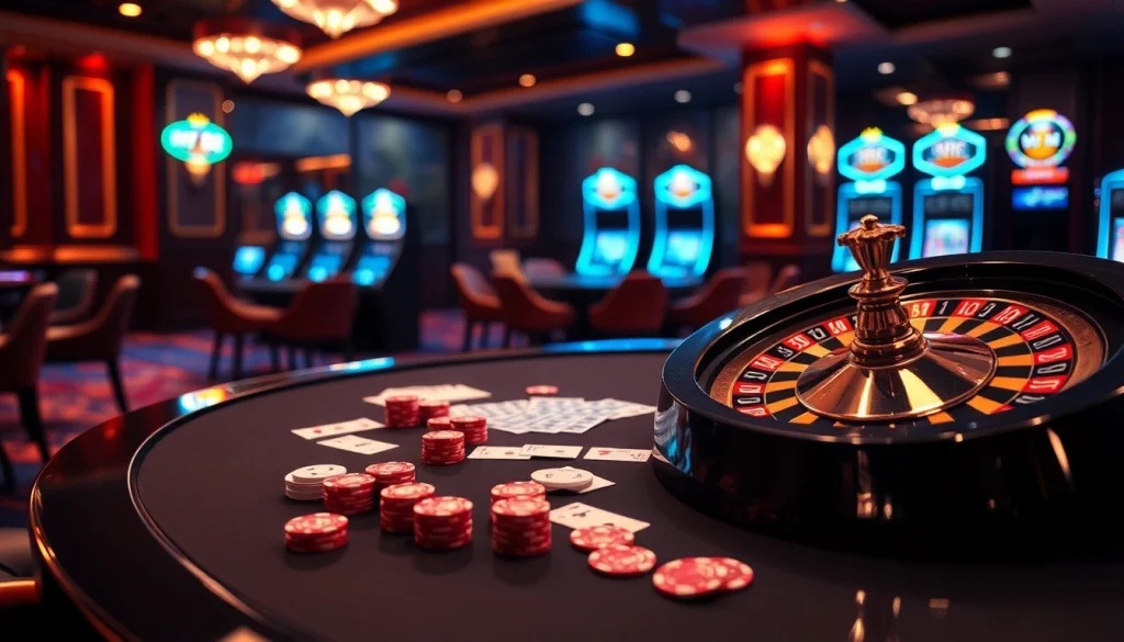 Engaging gambling scene with MV 88 branding integrated into a luxurious casino atmosphere.