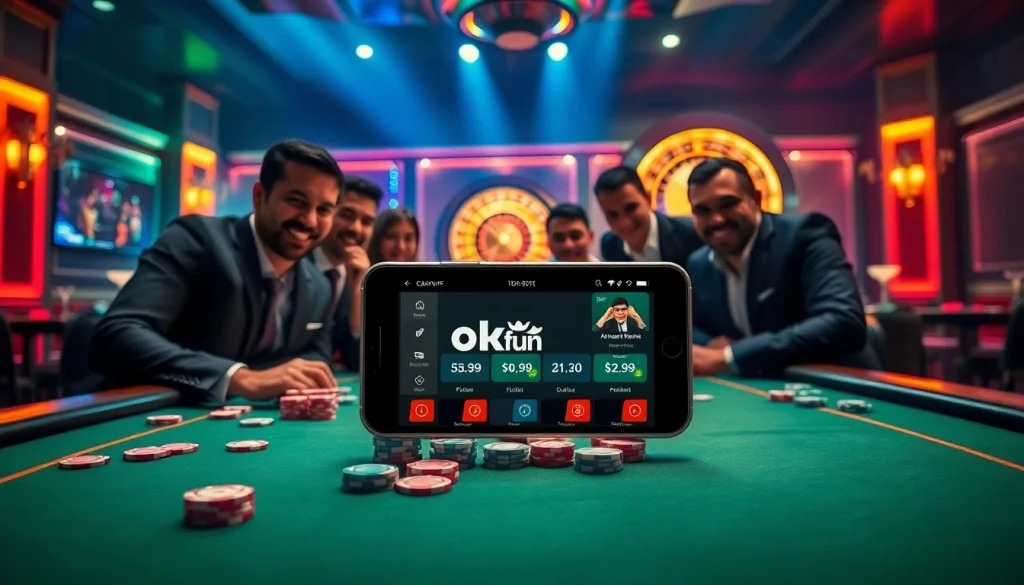 Engage with the app okfun to enhance your gambling experience at the casino.