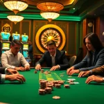 Casino excitement at http://abc1256.com/ with intense poker play and vibrant slot machines lighting up the scene.