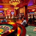 Experience the thrill of online gambling at https://33wintop.com/ surrounded by vibrant casino elements and engaged players.