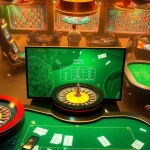 Tai game b52 features exciting online casino elements, showcasing poker tables and slot machines.